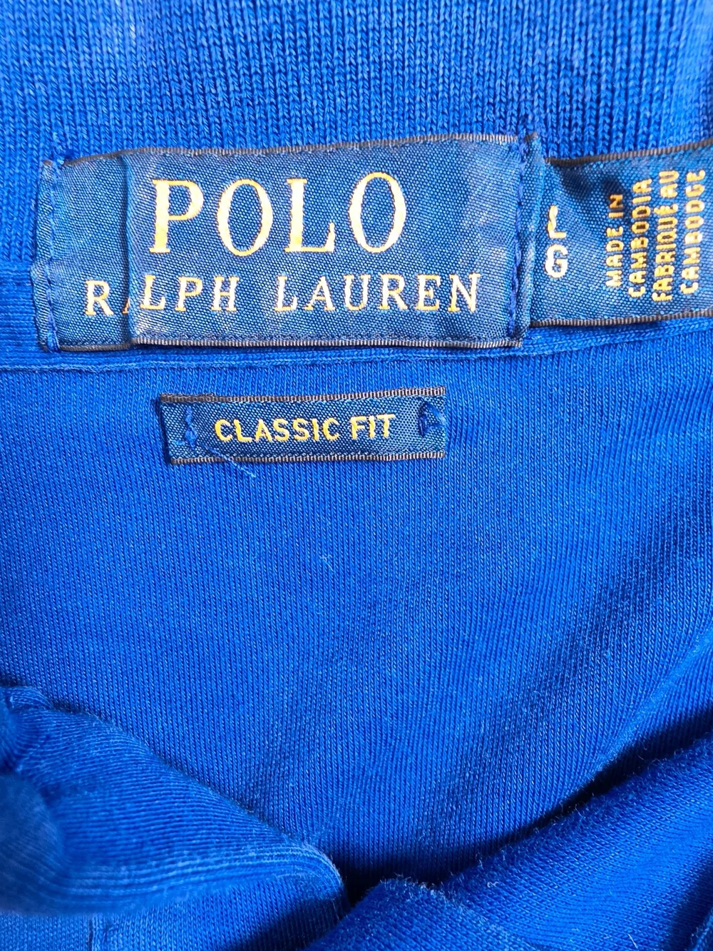 Bundle Of 4 Polo by Ralph Lauren Mens Blue Solid, Striped Cotton Polo Shirts
